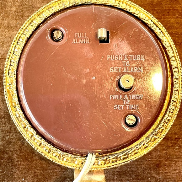 Vintage Gilt Globe Electric Alarm Clock - Picture 6 of 7